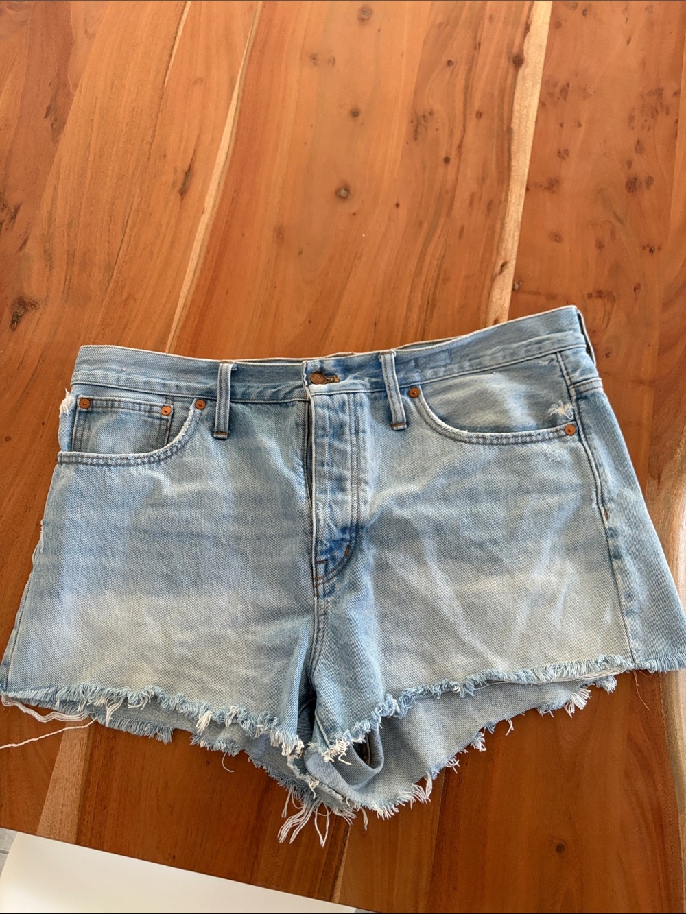 Madewell Light Wash Denim Cutoff Shorts - Women